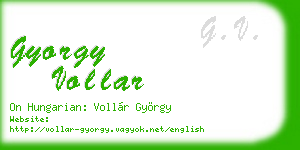 gyorgy vollar business card
