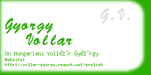 gyorgy vollar business card